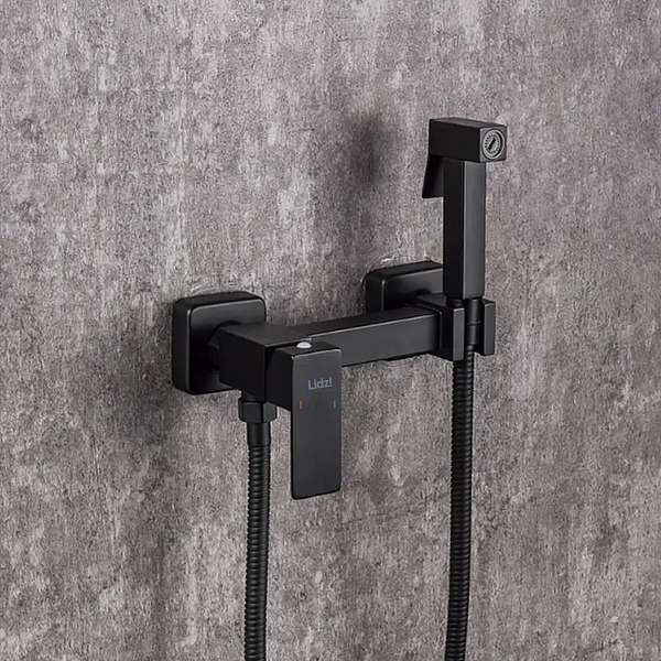 Набір для гігієнічного душу Lidz Kubis 110 Black LDKUB110BLA46104 прямокутний - Фото - 7