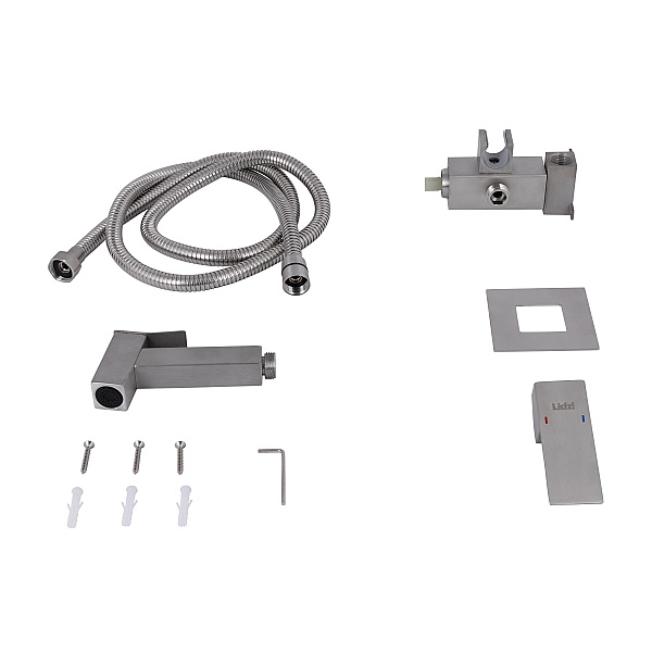 Набір для гігієнічного душу Lidz Kubis 111 Nickel LDKUB111NKS46106 прямокутний - Фото - 6