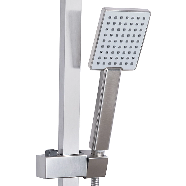 Душевая стойка универсальная Lidz Kubis 1120 на два потребителя LDKUB1120NKS46111 Nickel - Фото - 4