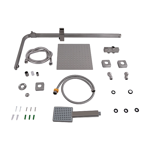 Душевая стойка универсальная Lidz Kubis 1120 на два потребителя LDKUB1120NKS46111 Nickel - Фото - 8