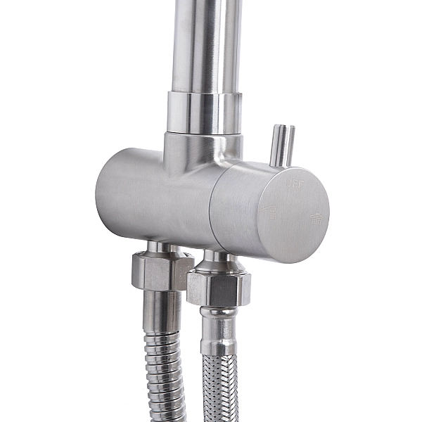 Душевая стойка универсальная Lidz Aria 1120 на два потребителя LDARI1120NKS46112 Nickel - Фото - 3