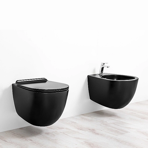 Біде підвісне Vignoni VI19 F85 (VI19-F85 NM) Вlack matte, SIMAS - Фото - 2