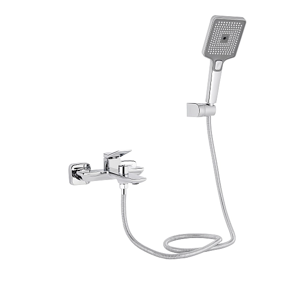 Смеситель для ванны Qtap Presto (c душевым гарнитуром) QTPRE259CRM45574 Chrome