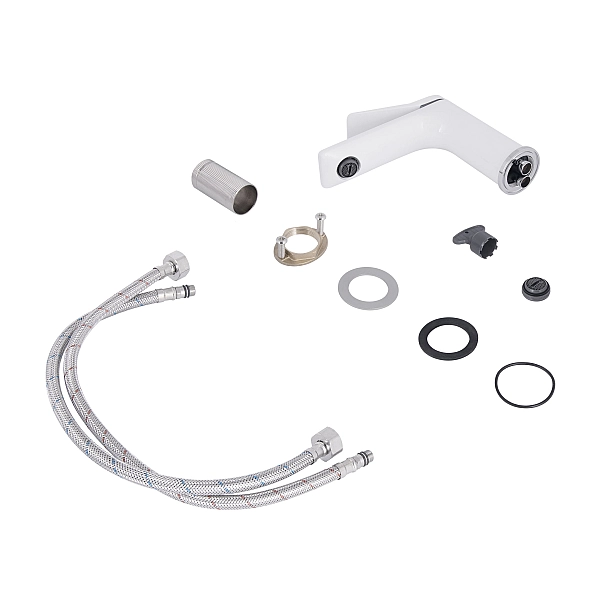 Смеситель для раковины Qtap Presto QTPRE270CRW45576 Chrome/White - Фото - 4