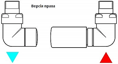 Набір вентилів трьохосьовий термостатичний правий чорний мат Vision All in One Terma - Фото - 2