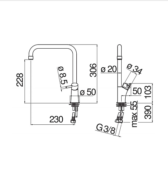 Змішувач для кухні Cuci (CU92813CR), Nobili - Фото - 2