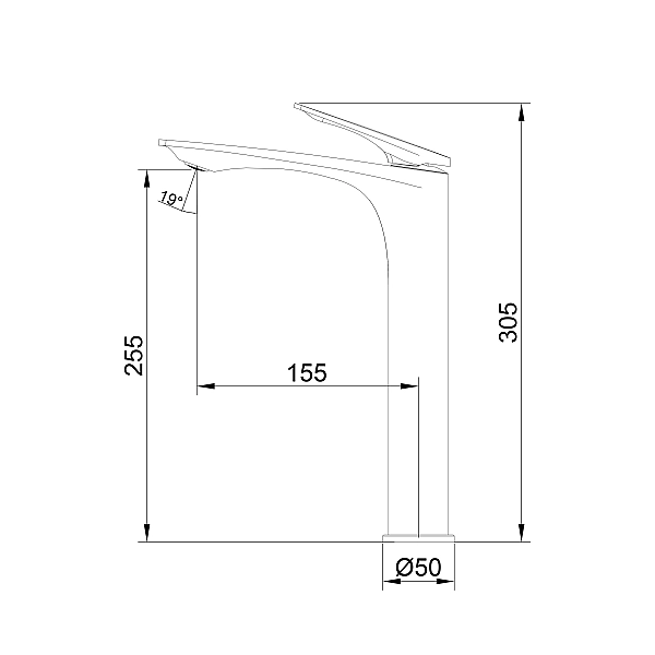 Смеситель для раковины Qtap Vlasta New высокий QTVLA269CRM45652 Chrome - Фото - 2