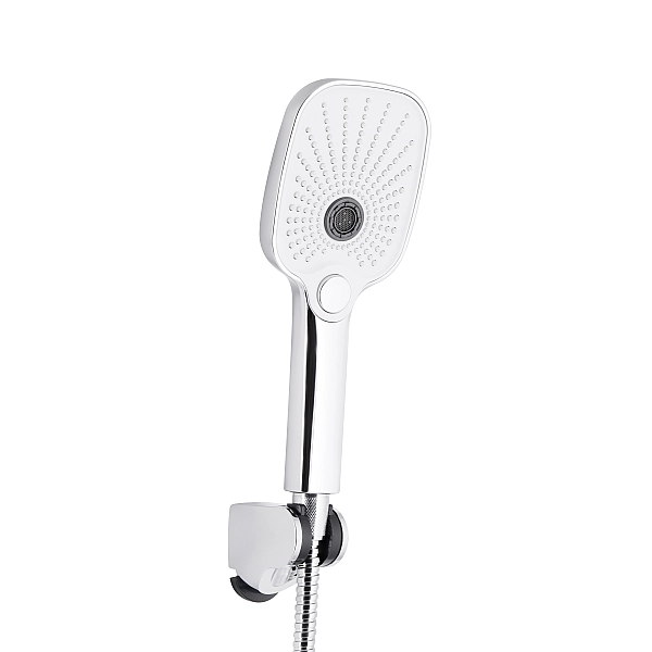 Змішувач для ванни Qtap Gemini (з душовим гарнітуром) QTGEM259CRW45683 Chrome/White - Фото - 4
