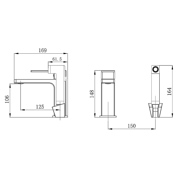 Смеситель для раковины Qtap Gemini (с гигиеническим душем) QTGEM272GMB45692 Gunmetal Black PVD - Фото - 2