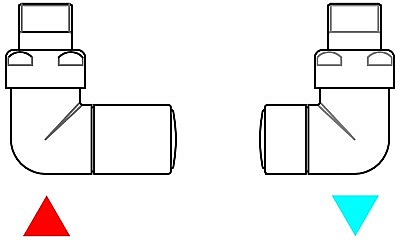 Набір вентилів трьохосьовий регулюючий лівий хром Terma - Фото - 2