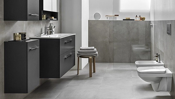 Шафка з умивальником 60 Selnova Square Slim rim Anthracite 501.237.00.1 Geberit - Фото - 2