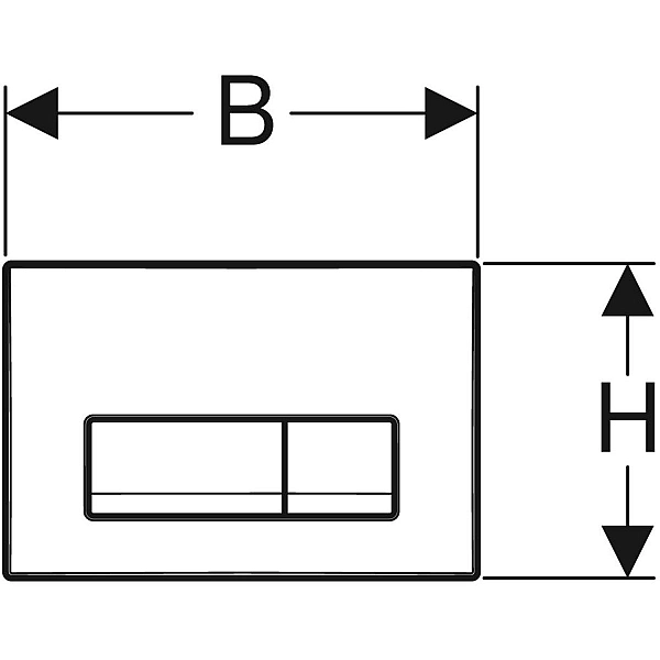 Кнопка зливу Delta50 115.119.DW.1 чорний Geberit - Фото - 2