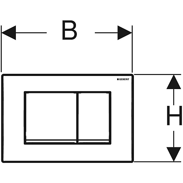 Кнопка зливу Delta30 115.137.11.1 білий Geberit - Фото - 2