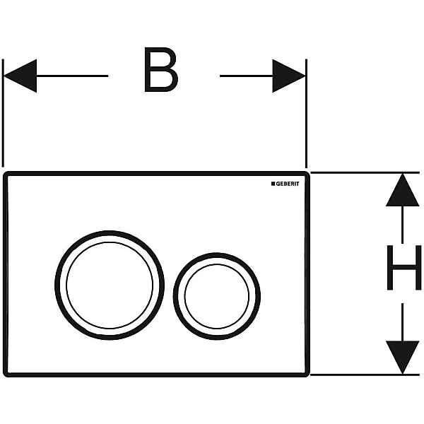 Кнопка зливу Delta20 115.127.46.1 хром мат Geberit - Фото - 2