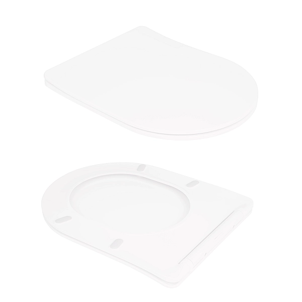 Унітаз підлоговий Qtap Virgo Ultra Quiet безобідковий з сидінням Soft-close WHITE QT18226092AW - Фото - 8
