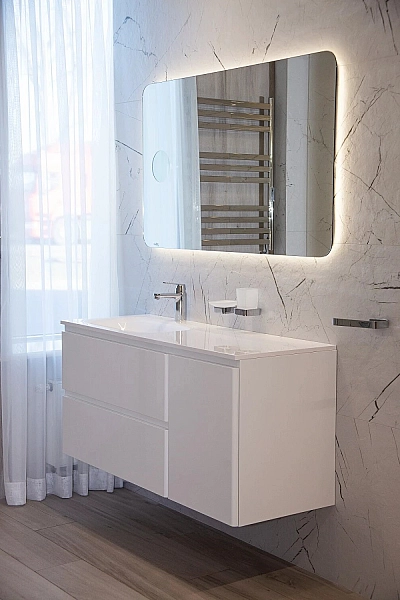 Шафка під умивальник Jassel ліва 1200 White Air-Line - Фото - 2