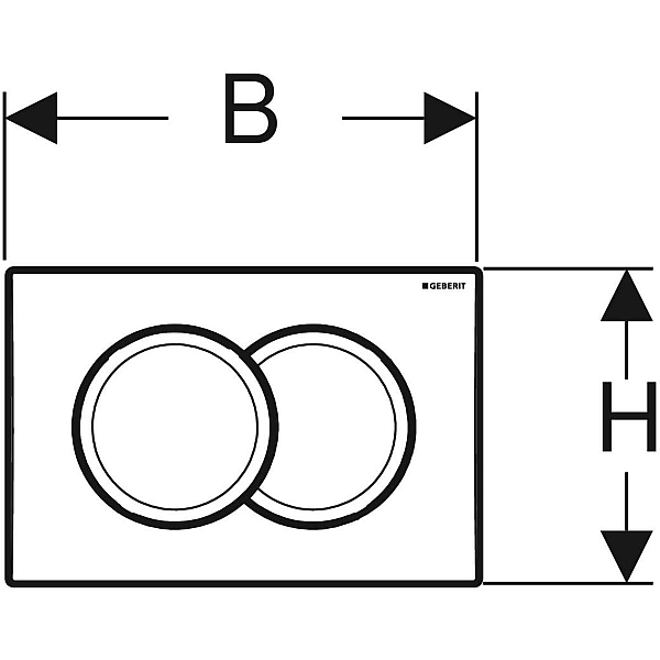 Кнопка зливу Delta01 115.107.46.1 хром мат Geberit - Фото - 2