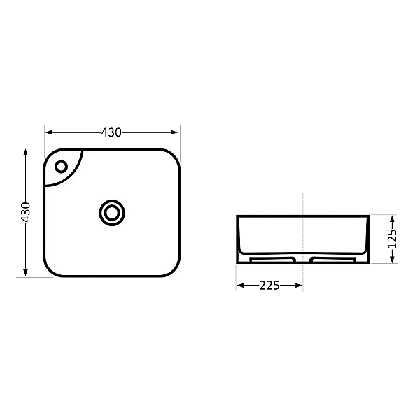Раковина-чаша Qtap Stork 430x430x125 White QT15116137W - Фото - 2