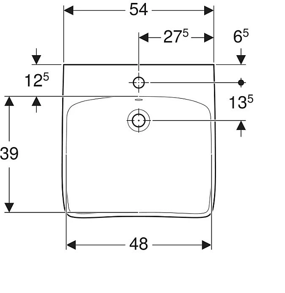 Умивальник Selnova Comfort безбар'єрне рішення 501.461.00.7 Geberit - Фото - 2