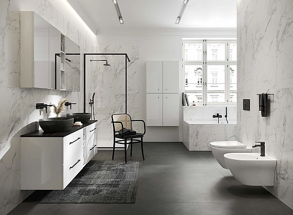 Умивальник 38 см Larga Anthracite CCWT1000770770 Cersanit - Фото - 2