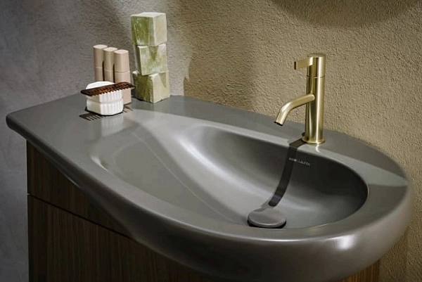 Змішувач для умивальника Kartell H3113310901001 PVD Inox LAUFEN - Фото - 2