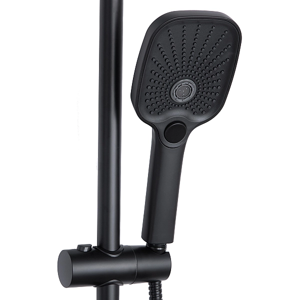 Душова система універсальна Qtap Gemini на три споживача (з виливом) QTGEM111BLM45686 Black Matt - Фото - 4