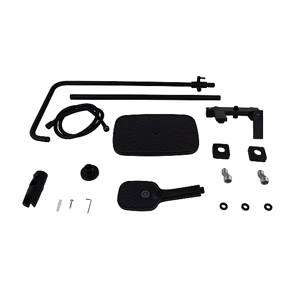 Душова система універсальна Qtap Gemini на три споживача (з виливом) QTGEM111BLM45686 Black Matt - Фото - 8