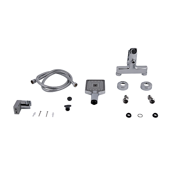 Смеситель для ванны Qtap Aries (c душевым гарнитуром) QTARI259CRM45559 Chrome - Фото - 5