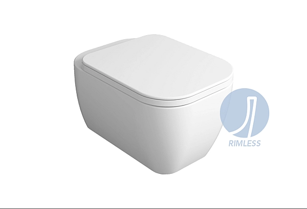 Унітаз підвісний Henges з кришкою soft-close HE18-F85-HE004 Glossy white SIMAS