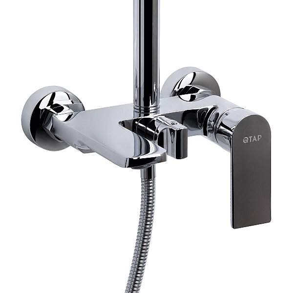 Душевая система универсальная Qtap Aries на три потребителя (с изливом) QTARI111CRM45560 Chrome - Фото - 3