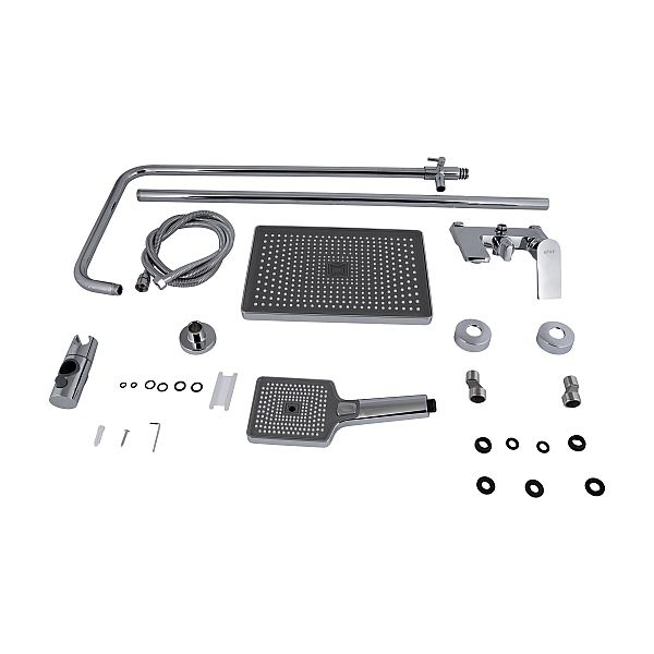 Душевая система универсальная Qtap Aries на три потребителя (с изливом) QTARI111CRM45560 Chrome - Фото - 8