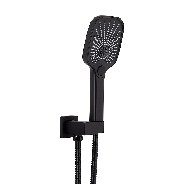 Душова система універсальна Qtap Gemini прихованого монтажу на три споживача QTGEM114BLM45703 Black Matt - Фото - 6