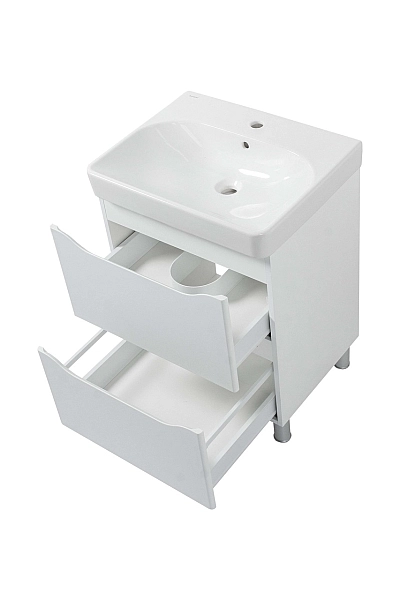 Шафка з умивальником 90 Smile Square White matt SM-90 НБ+500.251.01.1 Air-Line - Фото - 2