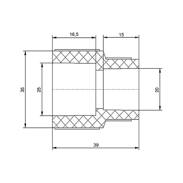 Муфта PPR Blue Ocean 25х20 редукционная - Фото - 2
