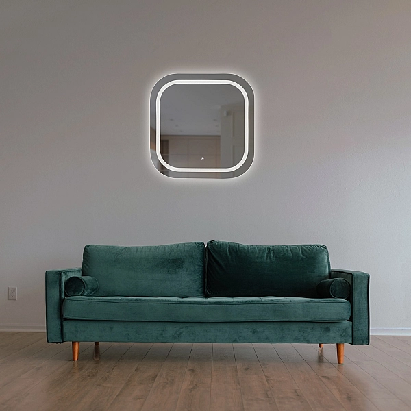 Дзеркало Balance One LED 700x700 Luxury Wood - Фото - 2