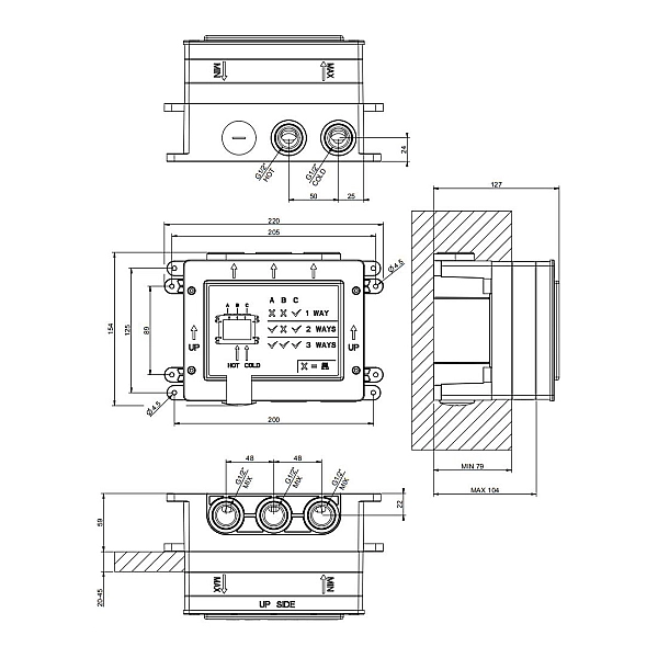 Вбудована частина змішувача 63001031 Gessi - Фото - 2