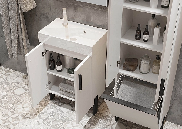 Шафка з умивальником Manhattan Mh-55 чорний Juventa - Фото - 2