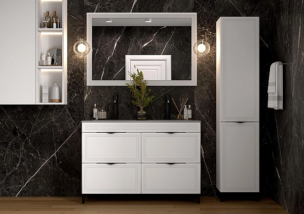 Шафка з умивальником Родео 120 R Естель білий Mirater - Фото - 2