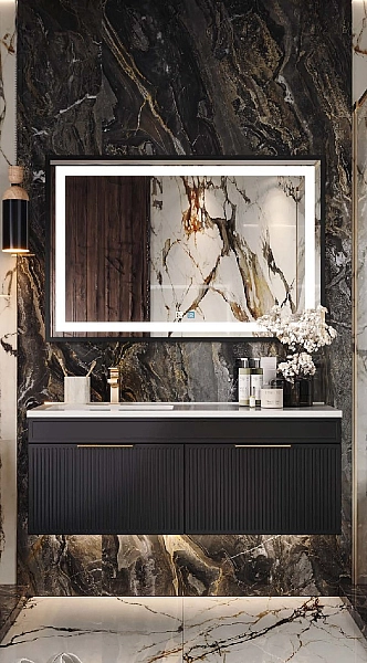 Шафка з умивальником Родео 100 Адель чорний Mirater - Фото - 2