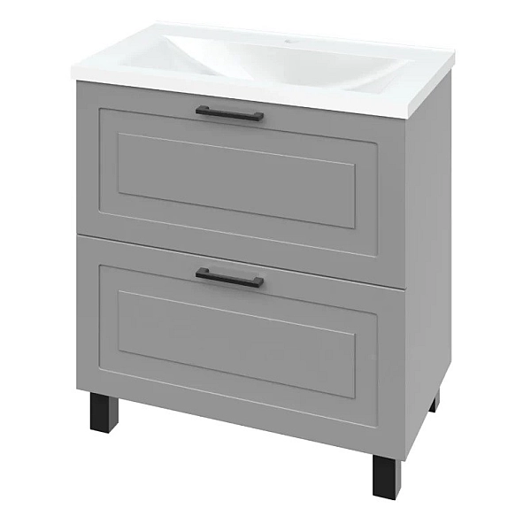 Шафка з умивальником Глорія 60 Альба сірий Mirater