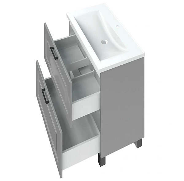 Шафка з умивальником Глорія 60 Альба сірий Mirater - Фото - 2