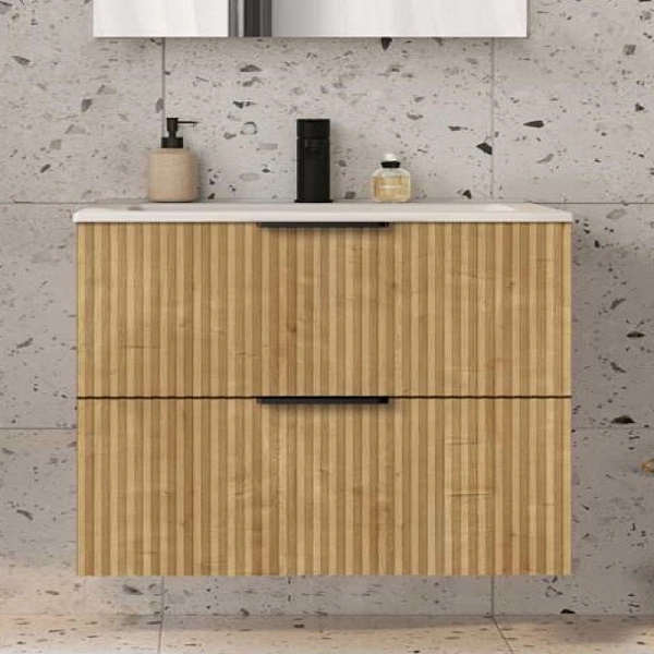 Шафка з умивальником Reef 800 Light Oak A857955464+A3272A4000 Roca - Фото - 2