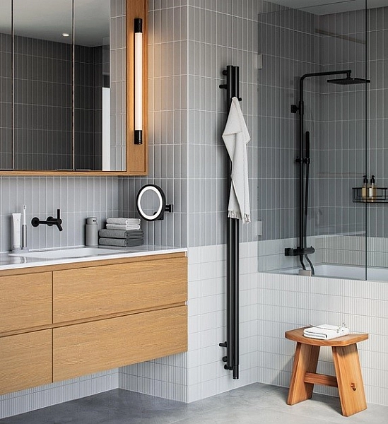 Рушникосушка Rolo Hanger 1200x95 Ral 9005 matt WGROW120009K9M5SX Terma - Фото - 2