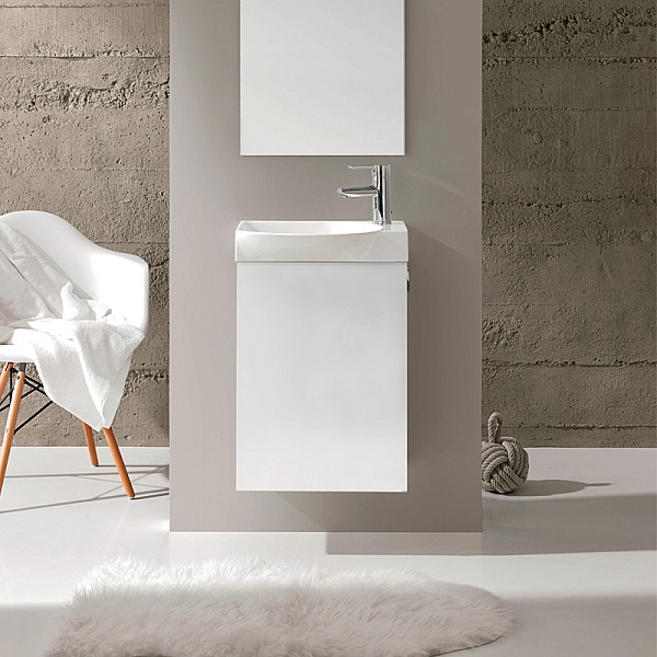 Шафка з умивальником Ravell 450 White matt A852448806 Roca - Фото - 2