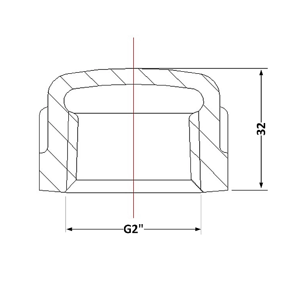 Заглушка чавунна 2" ВР - Фото - 2