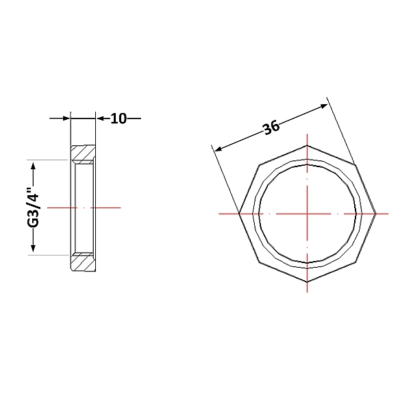 Контргайка чавунна 3/4" - Фото - 2