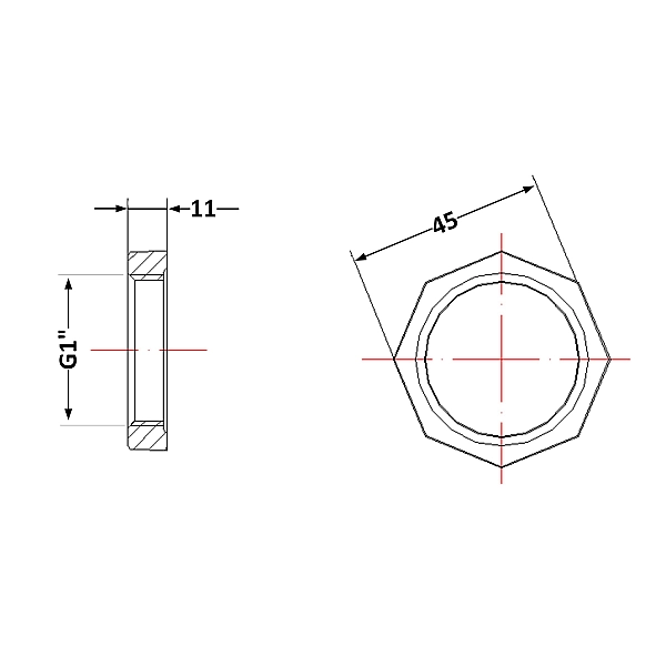 Контргайка чавунна 1" - Фото - 2