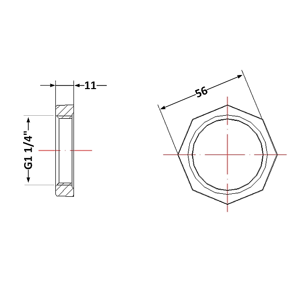 Контргайка чавунна 1" 1/4 - Фото - 2