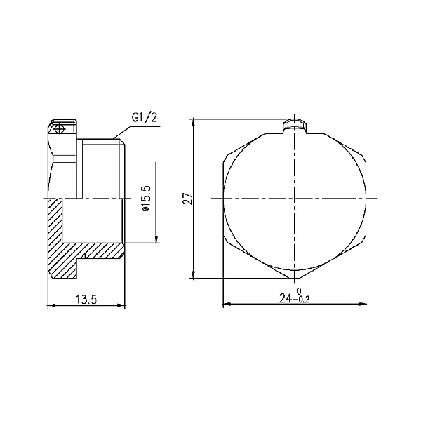 Заглушка Thermo Alliance Forte 1/2" ЗР SF35315 - Фото - 2