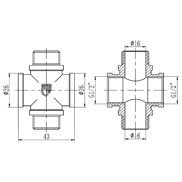 Хрестовина Thermo Alliance Forte 1/2" ВЗ SF35515 - Фото - 2
